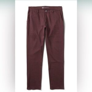 Vuori Everything Chino‎ Pant Size 34 in Oxblood